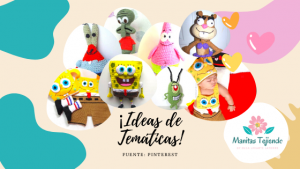 Lee más sobre el artículo Bob Esponja: muñecos tejidos y disfraces